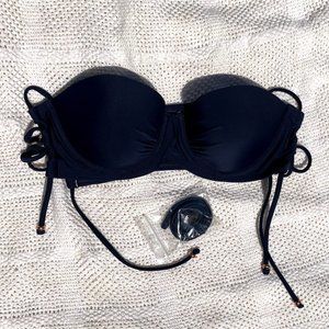 Aerie Navy Blue Strapless Bikini Top